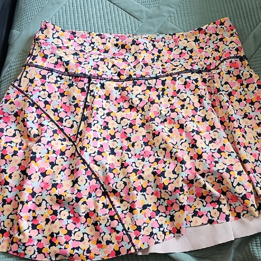 Athleta Multicolor Floral Skirt Built In Shorts